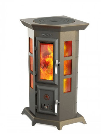 Отопительная печь Термофор Статика Квинта, чёрная бронза Амазонка бай фото в Бобруйске