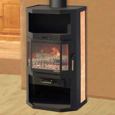 Купить стильный камин с шамотом Мета-Бел Ангара-Аква в Бобруйске фото в Бобруйске