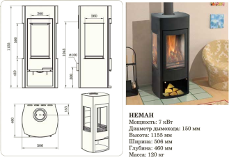 Купить недорогой камин со стеклом Мета-Бел Неман в Бобруйске фото в Бобруйске