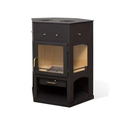 Печь-камин Мета-Бел АОТ 11.0 (в модификации Енисей с плитой") фото в Бобруйске