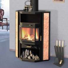 Недорогой большой камин с шамотом Печора Мета Бел фото в интерьере в Бобруйске