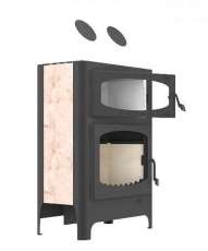 Печь-камин с шамотом Бавария Эко с духовкой и плитой в Бобруйске