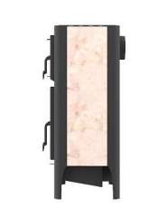 Печь-камин со стеклом Бавария Эко с духовкой и плитой фото в Бобруйске