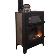 Печь-камин недорогая Бавария Эко с духовкой и плитой фото в Бобруйске