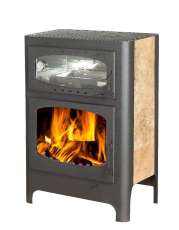 Печь-камин стальной Бавария Эко с духовкой и плитой фото в Бобруйске