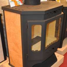 Стальной камин с шамотом Бавария призматик с плитой фото в Бобруйске