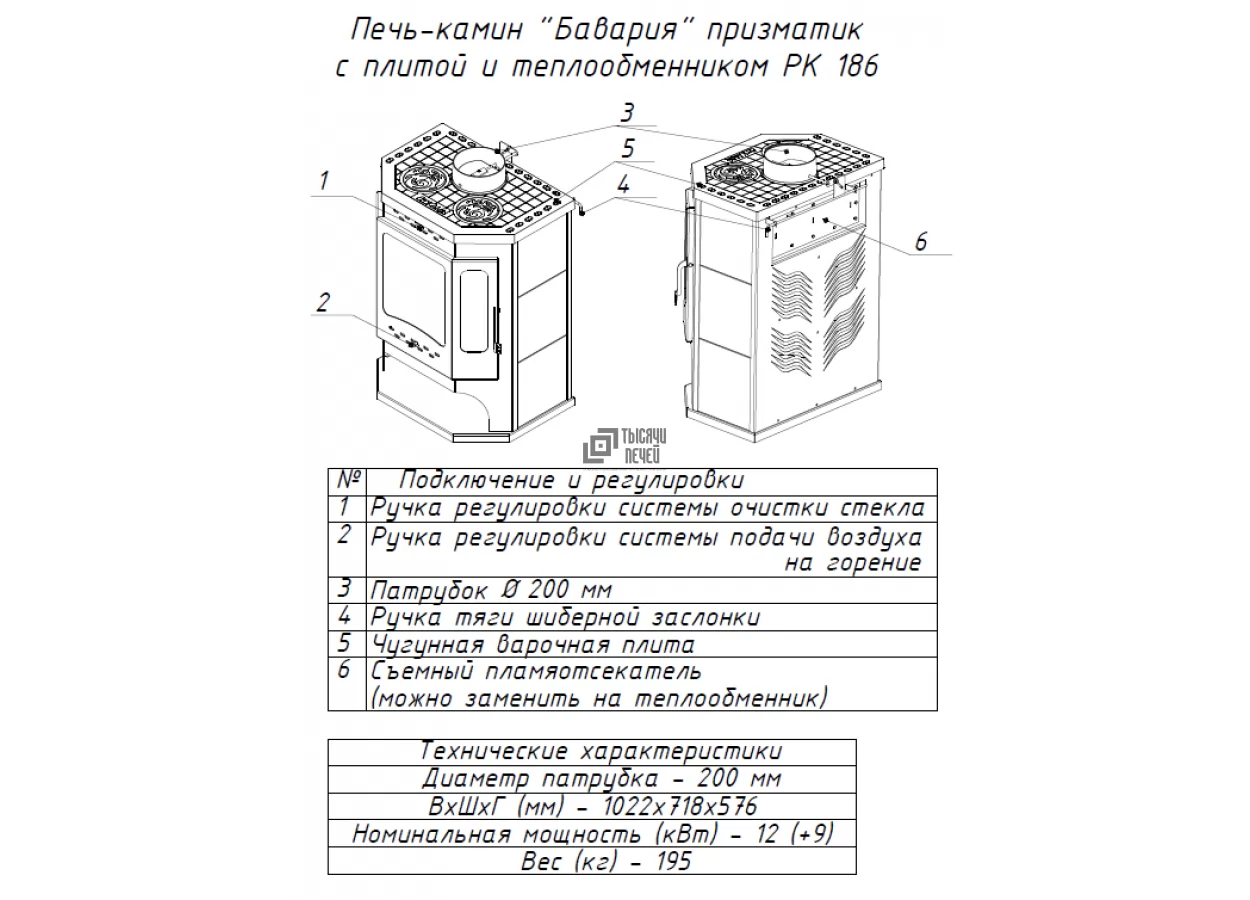 Недорогой камин с дровницей Бавария призматик с плитой фото в Бобруйске