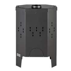 Печь-камин Бавария призматик пристенно-угловой фото сзади в Бобруйске