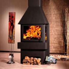 Печь-камин Бавария три стекла графит фото в интерьере Печь-камин Бавария три стекла графит фото в интерьере в Бобруйске