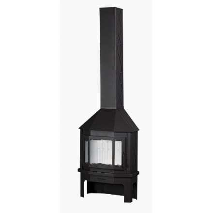 Камин Мюнхен пристенно-угловой чёрный Амазонка бай фото в Бобруйске