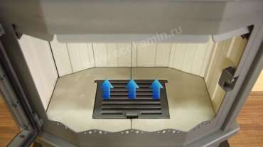 Стальной камин Мюнхен пристенно-угловой графит фото в Бобруйске