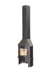 Камин Мюнхен пристенно-угловой графит Амазонка бай фото в Бобруйске