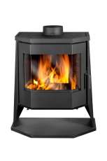 Стальной камин с шамотом Бавария панорама призма с плитой фото в Бобруйске