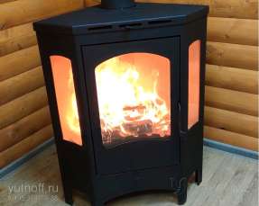 Недорогой камин со стеклами Бавария панорама угловая фото в Бобруйске