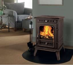 Печь-камин чугунный FireWay Erik в интерьере патина медь Амазонка бай фото в Бобруйске