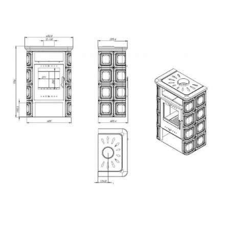 Купить Печь-камин Печь-камин NORDflam Vera чугун в Бобруйске Амазонка бай фото в Бобруйске
