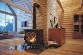 Печь-камин чугунный FireWay Demetra в интерьере Амазонка бай фото в Бобруйске