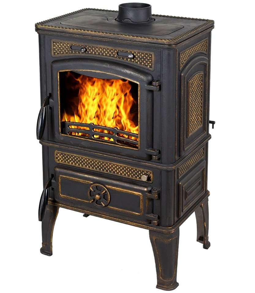 Печь-камин FireWay Dacha патина бронза Амазонка бай фото в Бобруйске