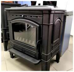 Печь-камин чугунный FireWay Gunter в интерьере патина медь Амазонка бай фото в Бобруйске