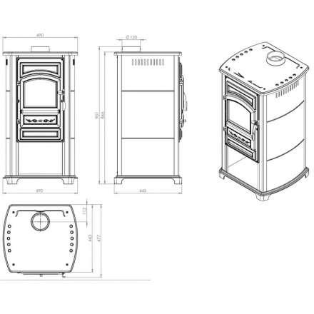 Купить Печь-камин NORDflam Merido в Бобруйске Амазонка бай фото в Бобруйске