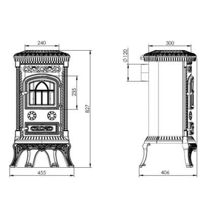 Купить Печь-камин NORDflam Plato patine чугун в Бобруйске Амазонка бай фото в Бобруйске
