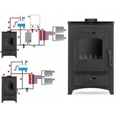 Печь-камин Blist B MAX E с водяным контуром Амазонка бай фото Печь-камин Blist B MAX E с водяным контуром Амазонка бай фото в Бобруйске