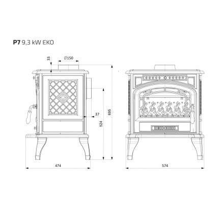 Купить Печь-камин Kawmet P7 (9.3 кВт) EKO в интерьере чугунный в Бобруйске фото в Бобруйске