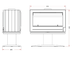 Купить Печь-камин Invicta Nelson чугунная в Бобруйске в Бобруйске