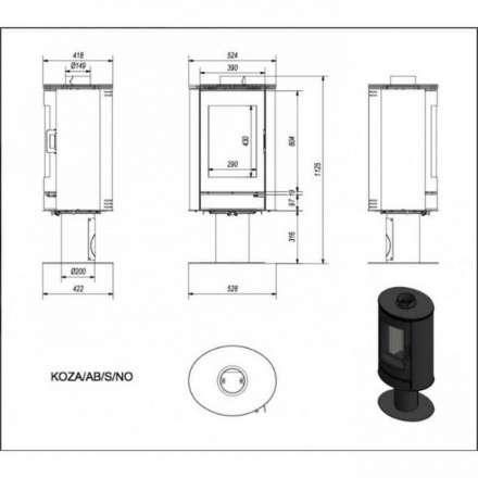 Купить Печь-камин Kratki KOZA/AB/S/N/DR в интерьере в Бобруйске Амазонка бай фото в Бобруйске