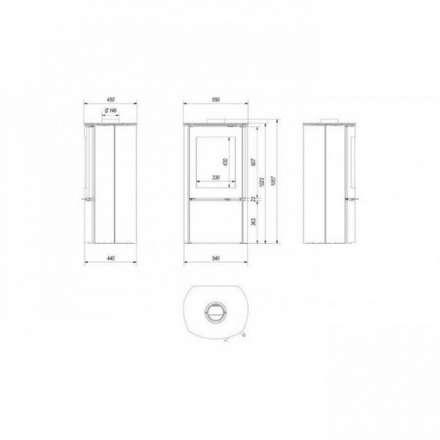Купить Печь-камин Kratki Falcon 9 в Бобруйске