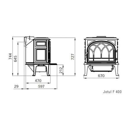 Чугунная печь камин Jotul F 400 BP в Бобруйске