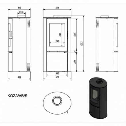 Купить Печь-камин Kratki Koza/AB/S/DR в Бобруйске Амазонка бай фото в Бобруйске
