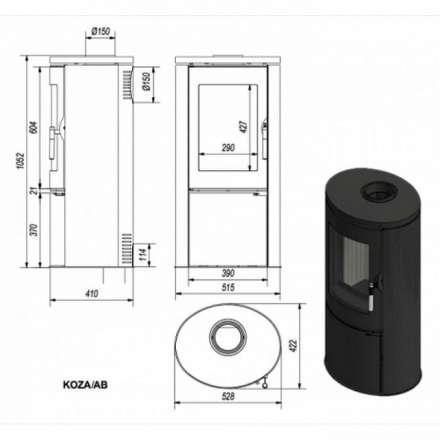 Купить Печь-камин Kratki Koza/AB в Бобруйске Амазонка бай фото в Бобруйске