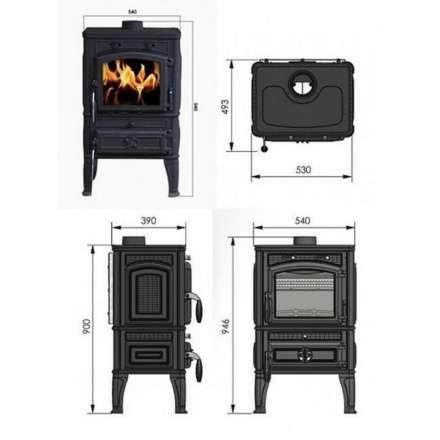 Печь-камин Guca LAVA из чугуна в Бобруйске