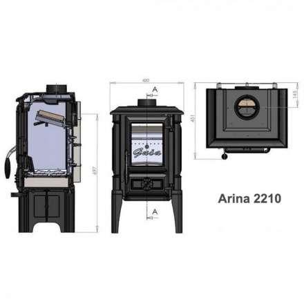 Печь GUCA Arina High из чугуна в Бобруйске