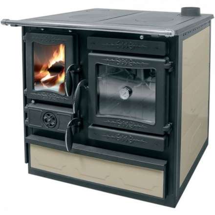 Печь-камин Guca GULIVER с плитой - bordo, cream в Бобруйске