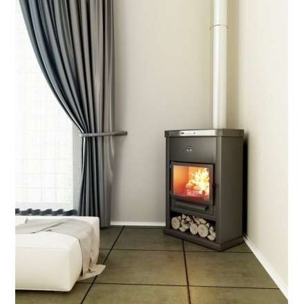 Недорогой камин Теплодар ОВ-140 (угловой) фото в интерьере в Бобруйске