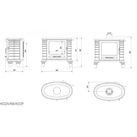 Купить Печь-камин Kratki Koza K8 в Бобруйске Амазонка бай фото в Бобруйске