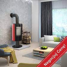 Купить Печь-камин Kratki Koza/AB/S/NO/GLASS/Kafel/Czerwony в интерьере в Бобруйске Амазонка бай фото в Бобруйске