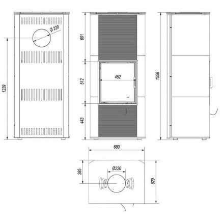 Купить кафельный печь камин Kratki NADIA KAFEL B RYFEL в Бобруйске