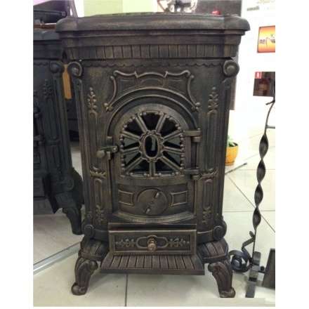 Печка чугунная Амбра в интерьере Амазонка бай фото в Бобруйске