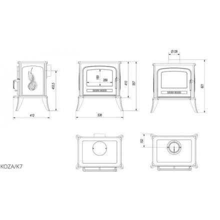 Печь-камин Kratki Koza K7 Амазонка бай фото в Бобруйске
