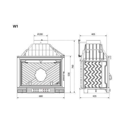 Каминная топка Kawmet W1-18 кВт Герб в Бобруйске