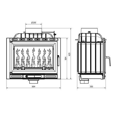 Каминная топка Kawmet W13A-11,5 кВт EKO в Бобруйске