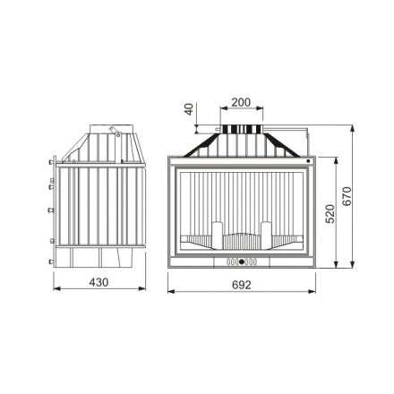 Каминная топка Invicta 700 PRIMO с шибером в Бобруйске