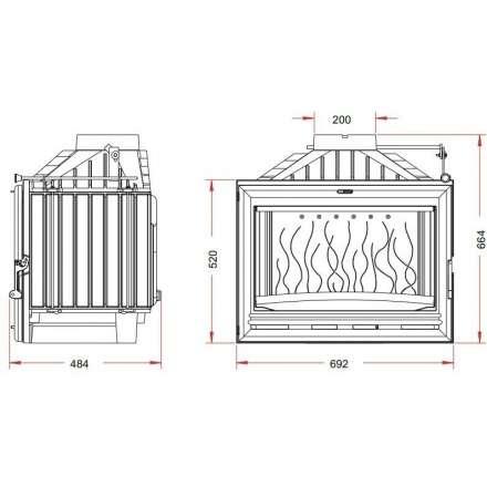 Каминная топка Invicta 700 Option с шибером в Бобруйске