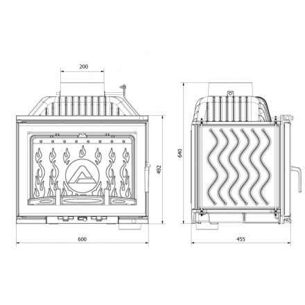 Каминная топка Kawmet W17 DECOR 14 кВт в Бобруйске