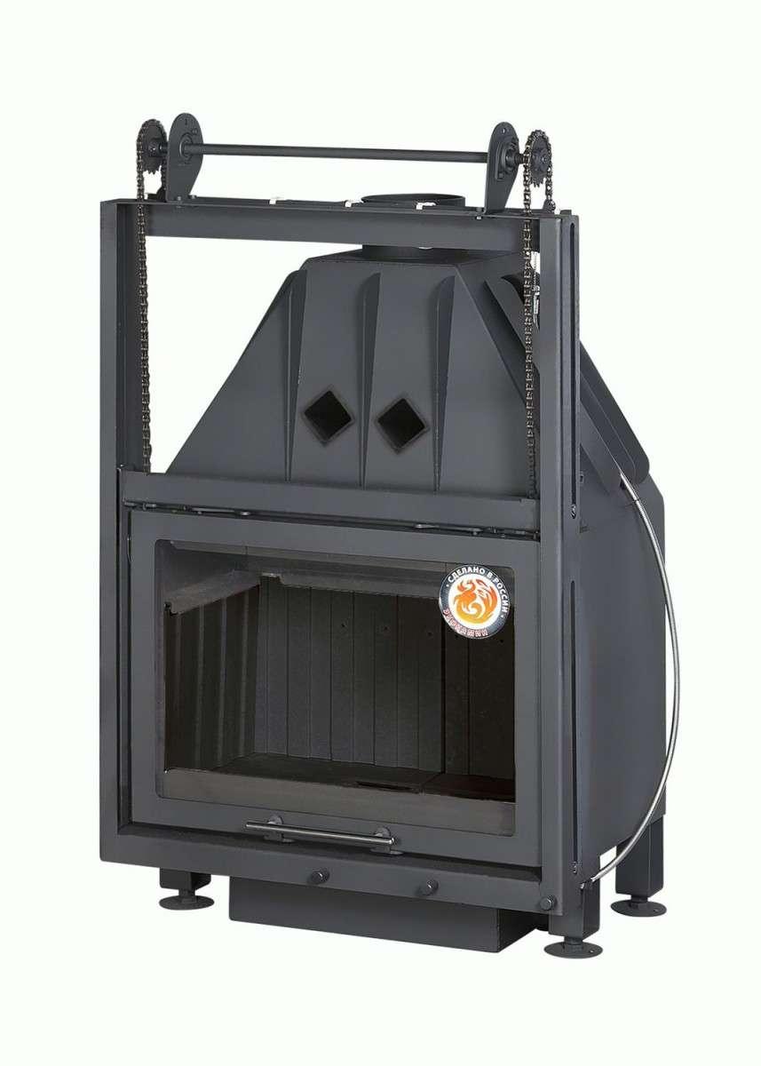 Каминная топка Экокамин Альфа 700K с контргрузом черный шамот купить в Бобруйске