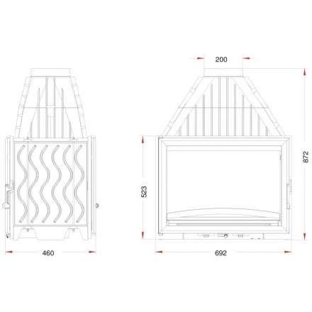 Каминная топка Invicta 700 Double Face в Бобруйске