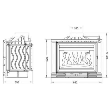 Каминная топка Invicta 700 Minos с шибером в Бобруйске